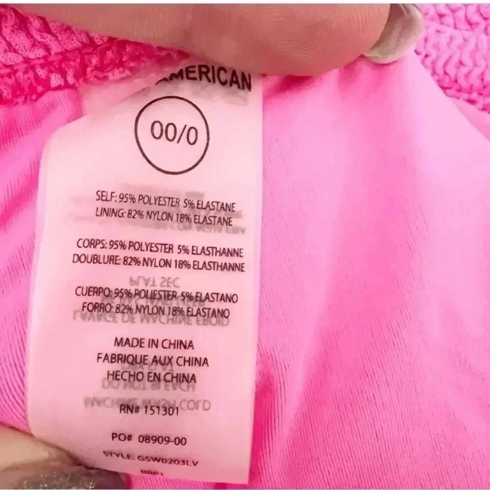 NWT Good American Bright Pink Always Fit Swim Mini Skirt, Size XXS-XS (2)